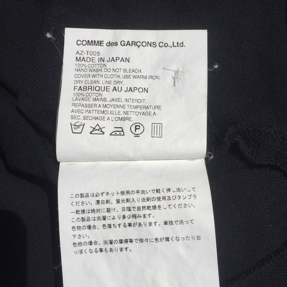 Comme des Garçons Heart Embroidery Polo Shirt Small - Picture 6 of 7